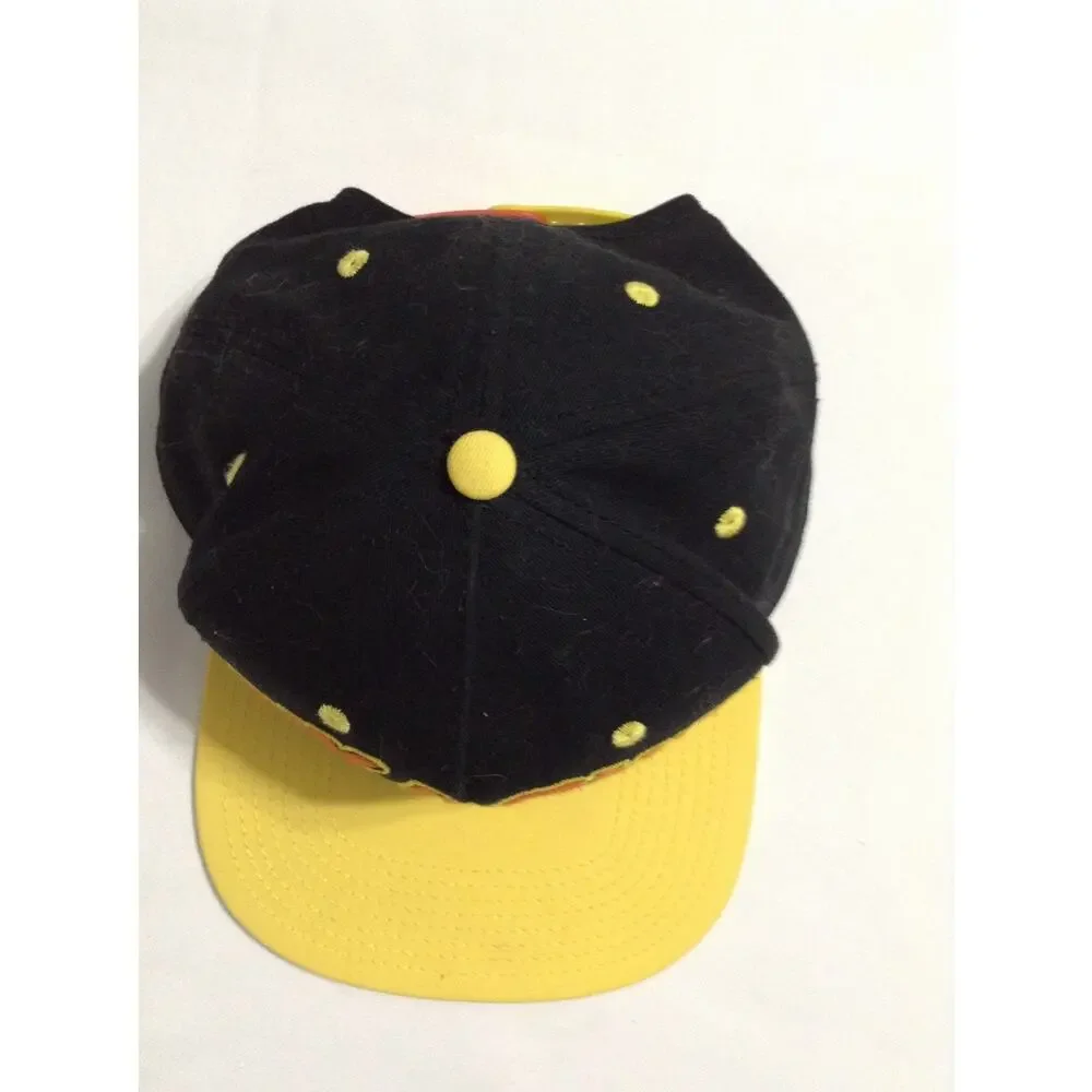 Pokemon Pikachu Snapback Hat Black Yellow Embroidered Cap 2016 Nintendo OSFM